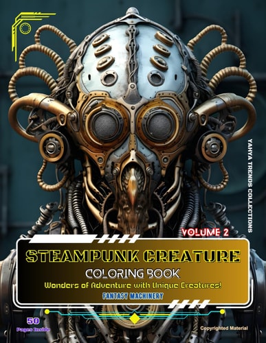 Steampunk Creature (Volume 2) Wonders of Adventure with Unique Creatures! (Coloring Book for Kids and Adults)