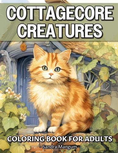 Cottagecore Creatures Coloring Book Beautiful Designs Of Cottage Animals, Country Farm, Woodland Creatures, And More For Adults Relaxation