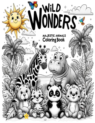 Wild Wonders Majestic Animals, Coloring Book: Coloring Book for Preschoolers Pre-K Coloring Activities Early Childhood Coloring Sheets Toddler Coloring Book Preschool Age Coloring Fun: Adorable Animals: A Collection of 29 Cute Critters to Color