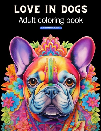 Love in Dogs Adult Coloring Book (Stress Relieving Creative Fun Drawings to Calm Down, Reduce Anxiety & Relax.)