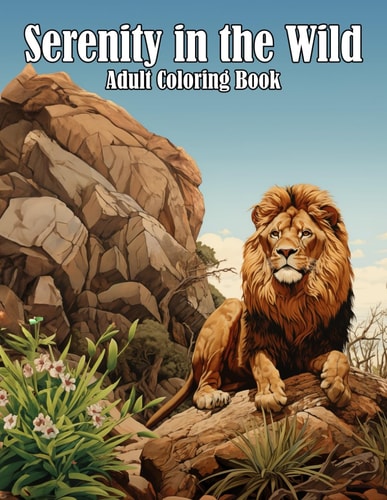 Serenity in the Wild Adult Coloring Book for Relaxation and Stress Relief