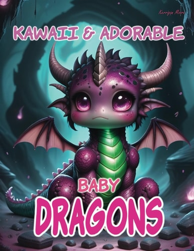 Kawaii & Adorable Baby Dragons Coloring Book for Kids Teens and Adults