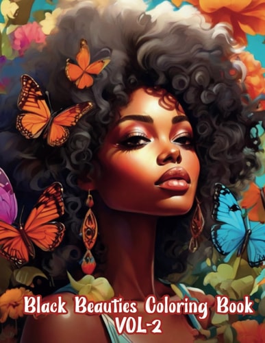 Black Beauties Coloring Book VOL-2 Coloring Pages, Quote and Positive Affirmations