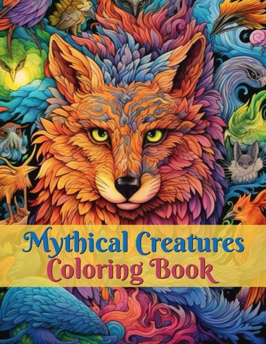 Mythical Creatures Coloring Book A Grayscale Mystical and Fantasy Animals Coloring Experience for Adults
