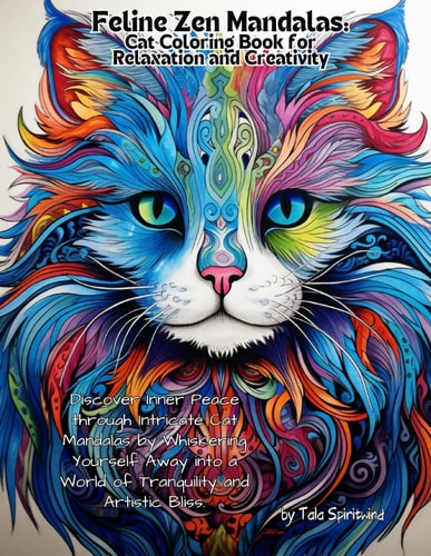 Feline Zen Mandalas Cat Coloring Book for Relaxation and Creativity : Discover Inner Peace Through Intricate Cat Mandalas by Whiskering Yourself Away Into a World of Tranquility and Artistic Bliss.