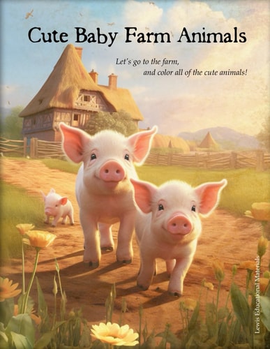 Cute Baby Farm Animals Let's Go to the Farm, and Color All of the Cute Animals!