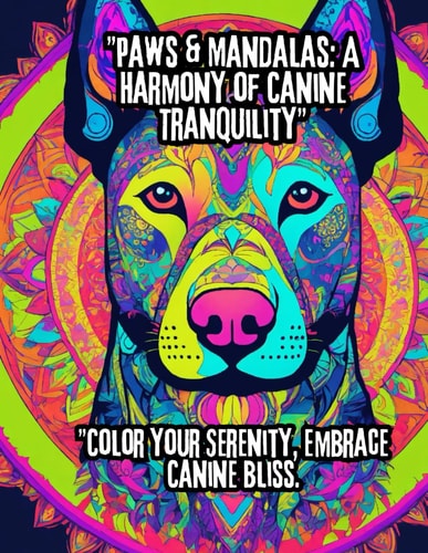 "Soulful Canine Mandalas A Tranquil Coloring Journey with Beloved Breeds" "Color Your Serenity, Embrace Canine Bliss