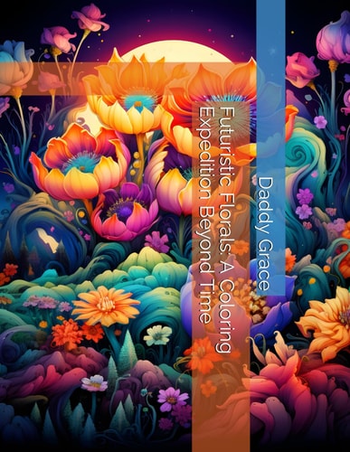 Futuristic Florals A Coloring Expedition Beyond Time