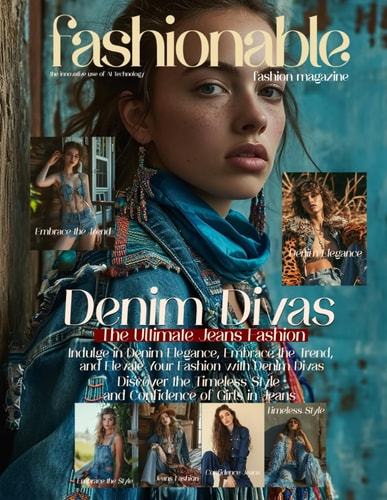 Fashionable Magazine Denim Divas: "Indulge in Denim Elegance, Embrace the Trend, and Elevate Your Fashion with Denim Divas" "Discover the Timeless Style and Confidence of Girls in Jeans"