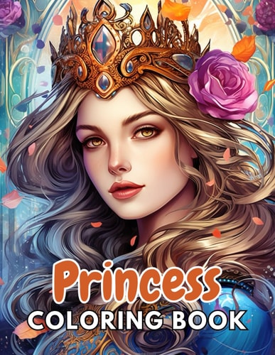 Princess Coloring Book Stress Relief And Relaxation Coloring Pages