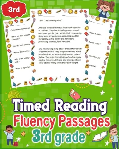 Timed Reading Fluency Passages 3rd Grade Enhance 3rd-grade Reading Skills with Timed Fluency Passages. Engaging Practice for Improved Comprehension