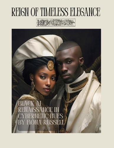 Reign of Timeless Elegance Black AI Renaissance in Cybernetic Hues - Picture Coffee Table Book by Fiona Russell