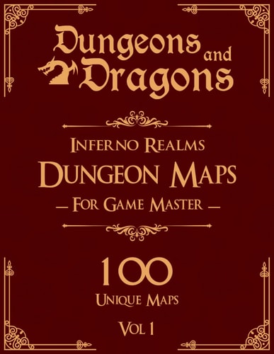 Dungeons and Dragons Inferno Realms Dungeon Maps for Game Masters Vol 1 100 Unique Underwater Maps and Stories for TTRPGs