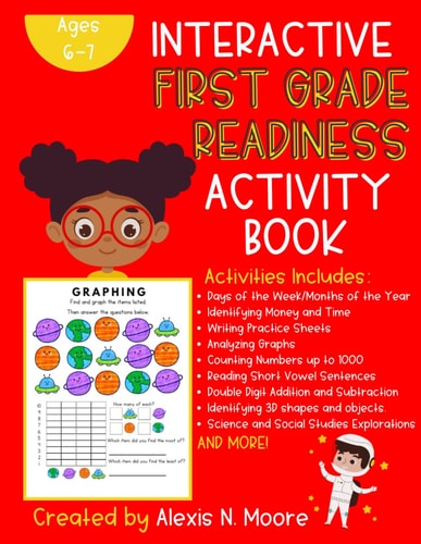 Interactive First Grade Readiness Activity Book