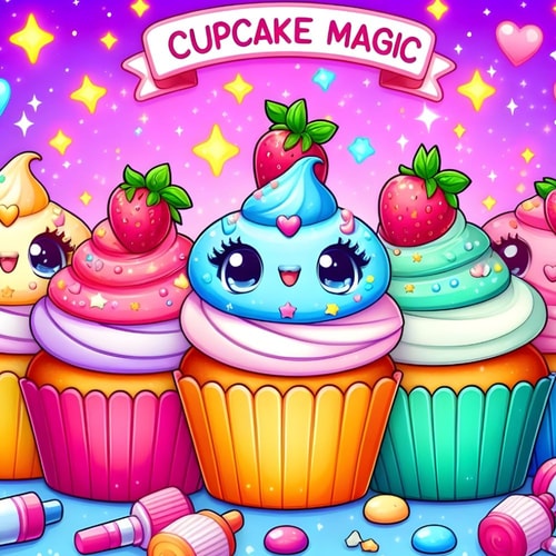 Cupcake Magic A Coloring Book of Yummy Cupcakes
