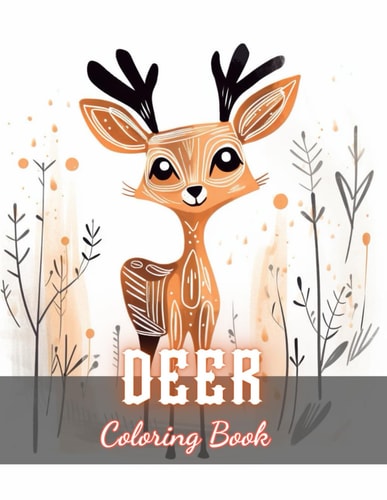 Deer Coloring Book Stress Relief And Relaxation Coloring Pages