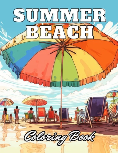 Summer Beach Coloring Book for Adults High Quality +100 Adorable Designs