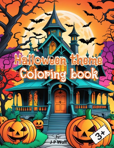 Halloween Theme Coloring Book Coloring Book for Children Filled with "wicked" Witches, Pumpkin Lanterns Etcetera