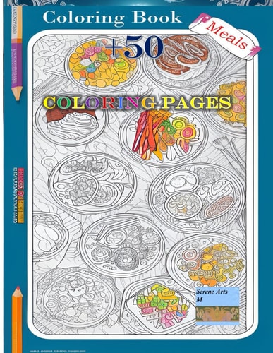 Coloring Book Meals +50 Coloring Pages