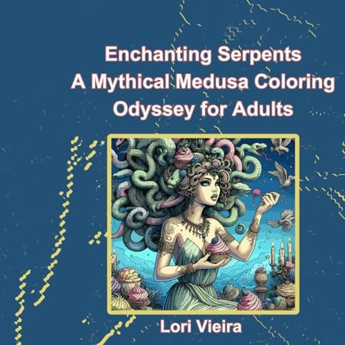 Enchanting Serpents A Mythical Medusa Coloring Odyssey for Adults