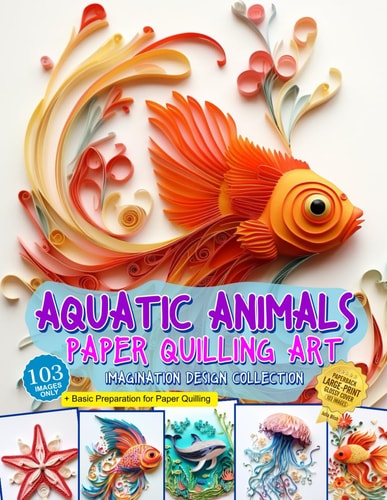 Aquatic Animals Paper Quilling Art Imagination Design Collection Fish and Other Aquatic Animals Quilling Design Collection