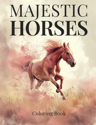 Majestic Horses Coloring Book