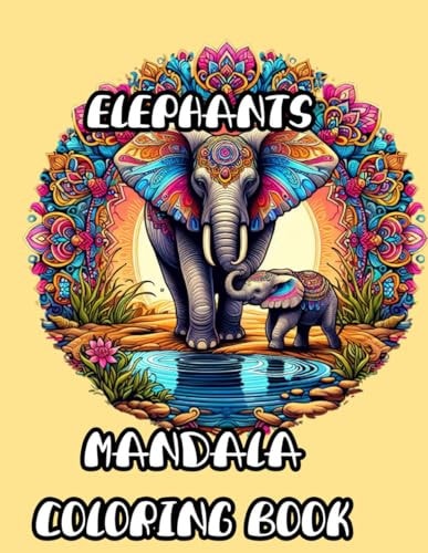 Elephants Mandala Coloring Book
