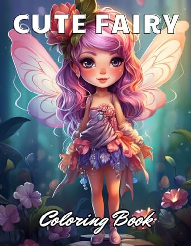 Cute Fairy Coloring Book for Kids Stress Relief And Relaxation Coloring Pages