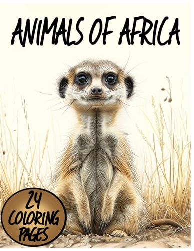 Animals of Africa Coloring Book