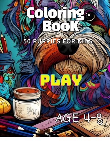 50 Puppies Coloring Book 50 Puppies Coloring Book for Kids Ages 4-8