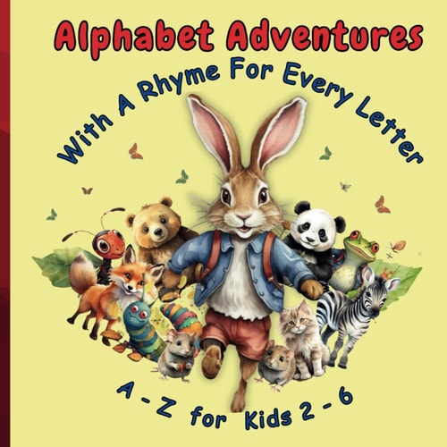 Alphabet Adventures For Kids 2 - 6 Yrs An Alphabet Animal Book Your Child Will Love! Including Fun Facts for Every Animal Rhyme, All in Premium Color.