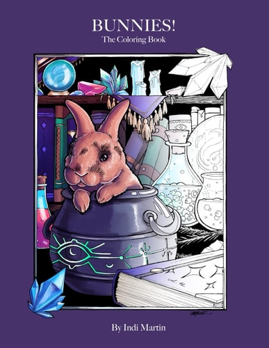Bunnies! The Coloring Book Art of Indi Martin