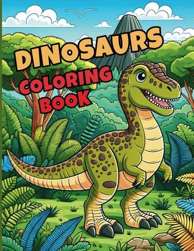 Dinosaurs Coloring Book 50 Dinosaurs Illustrations for Kids 4-8