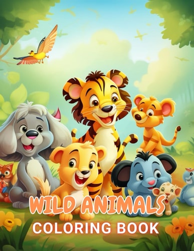 Wild Animals Coloring Book for Kids New and Exciting Designs Suitable for All Ages