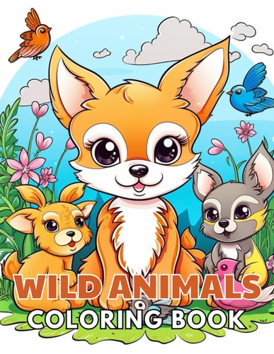 Wild Animals Coloring Book for Kids Stress Relief And Relaxation Coloring Pages