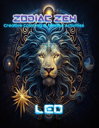 Zodiac Zen Leo: Creative Coloring and Mindful Activities
