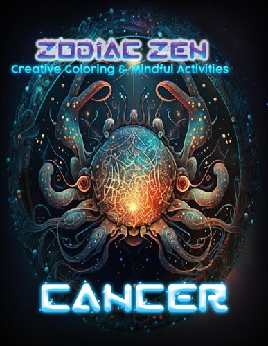 "Zodiac Zen Cancer: Creative Coloring & Mindful Activities"