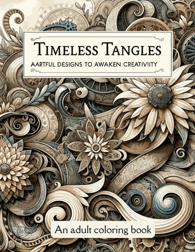 Timeless Tangles a Coloring Book for Adults Artful Designs to Awaken Creativity and Calmness with Over 40 Coloring Pages