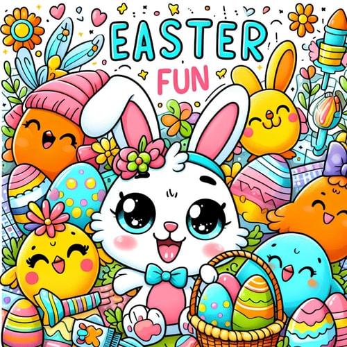 Easter Fun A Coloring Book of Eggs, Bunnies, and Flowers