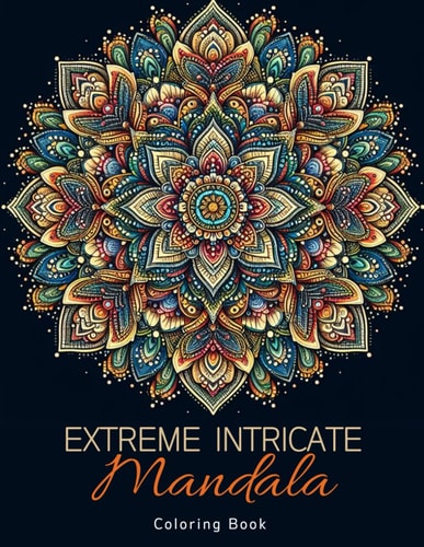 Extreme Intricate Mandala Coloring Book Zentangle Contemplation Pages in Calm Detailed Awareness for Adults