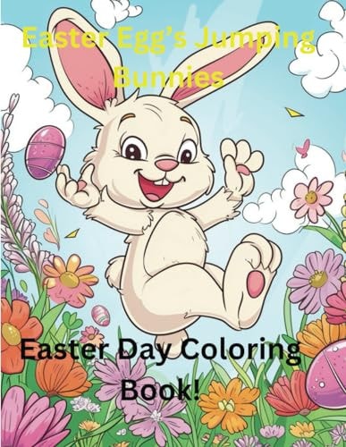 Easter Eggs Jumping Bunnies Easter Day Coloring Book