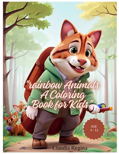 Rainbow Animals - A Coloring Book for Kids