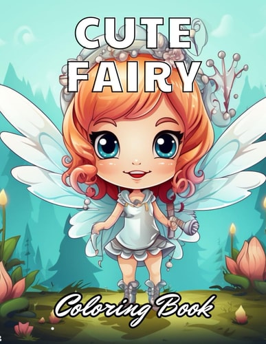 Cute Fairy Coloring Book for Kids High Quality +100 Adorable Designs