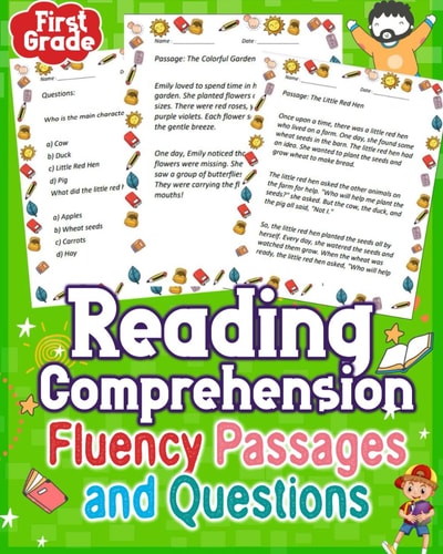 Reading Comprehension Fluency Passages and Questions First Grade Enhance First-grade Reading Skills Using Fluency Passages and Questions. Boost Comprehension with Engaging Exercises.