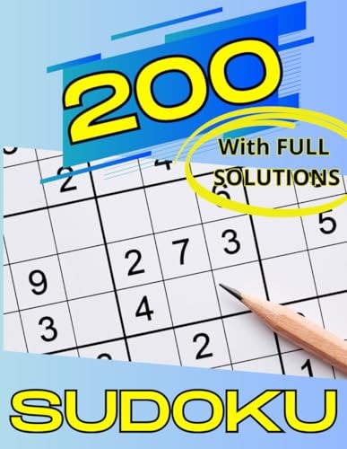 200 Sudoku Fun Activity Book With 200 Sudoku 9x9 For Adult and Senior
