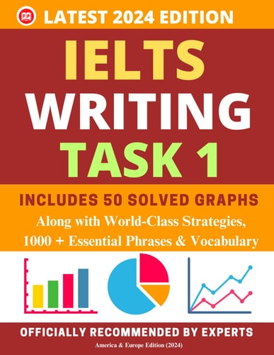 Ielts Writing Academic 2024 TASK 1 (High-scoring Solved Graphs for 8+ Band Target): Along with World-class Strategies, Vocabulary and Templates for Scoring High in Writing Task 1