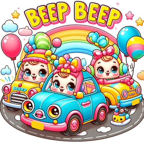Beep Beep A Fun and Cute Cars Coloring Book