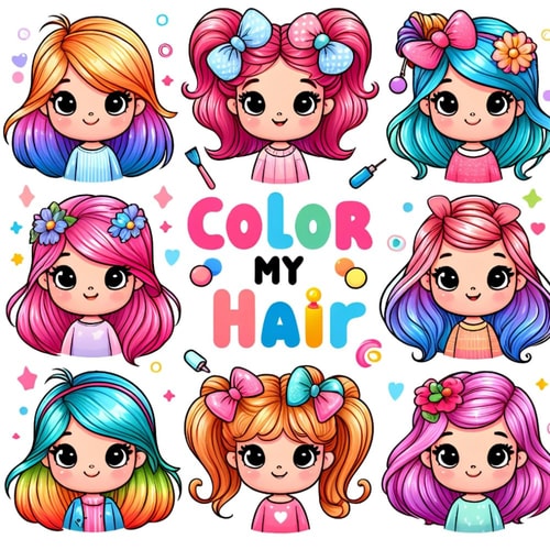 Color My Hair A Coloring Book of Fun and Fabulous Hairstyles