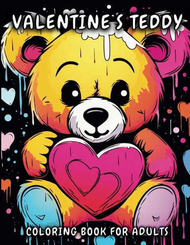 Valentine's Teddy Coloring Book for Adults