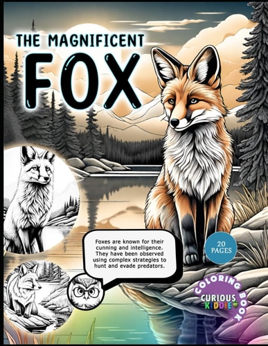 The Magnificent Red Fox An Early Learning Wildlife Book for Kids K-12: Educational Coloring Book